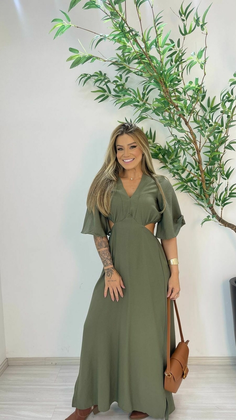 VESTIDO CRIS VERDE MUSGO - comprar online