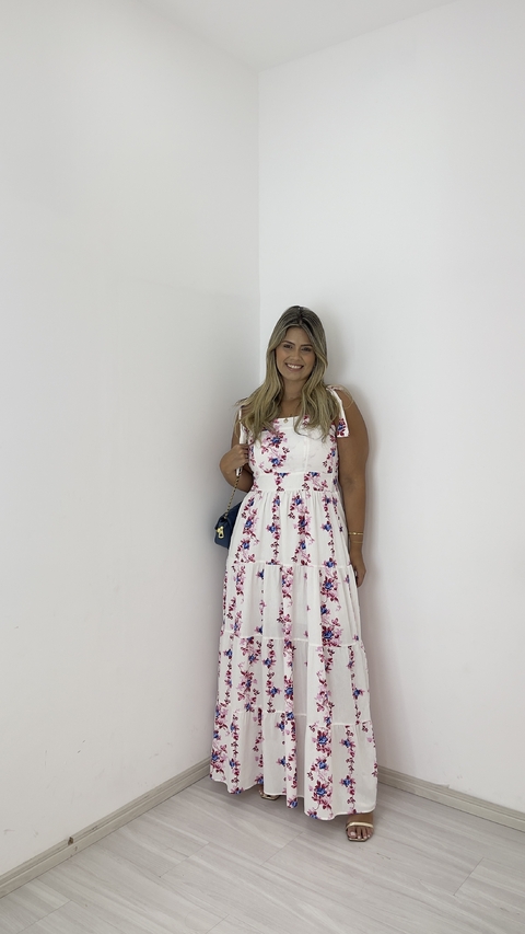 VESTIDO FLORATTA ALÇA ROSA