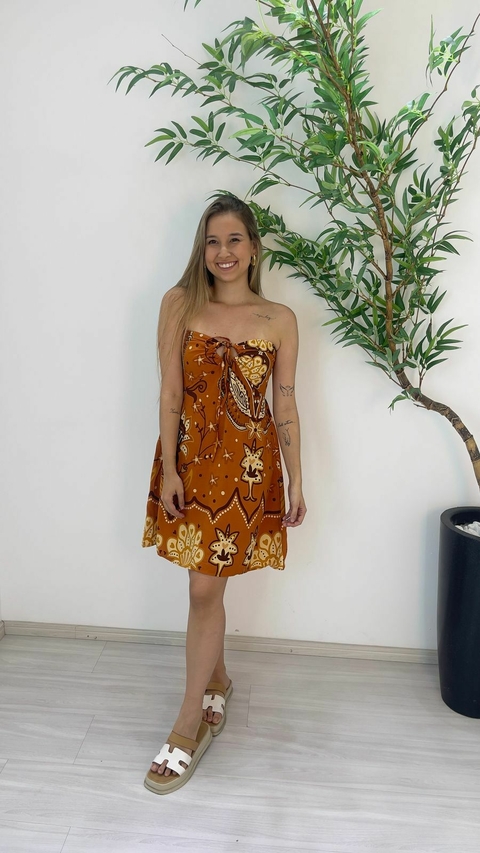 VESTIDO THAIS CURTO TERRA COTA - comprar online