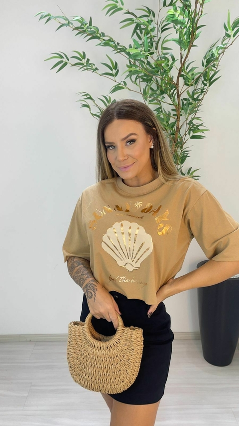 T SHIRT CROPPED CONCHA - comprar online