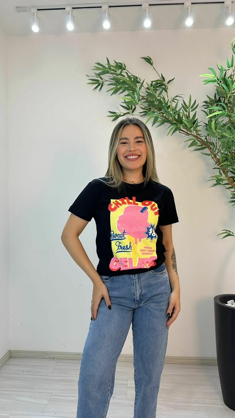 T-SHIRT OUT GELATO PRETO - comprar online