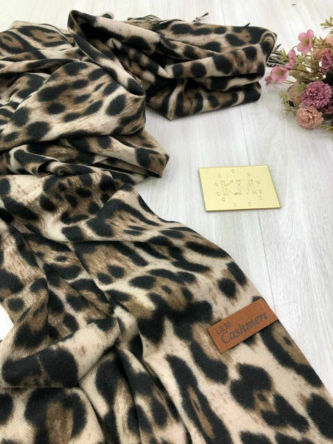 PASHMINA ONÇA MARROM - comprar online