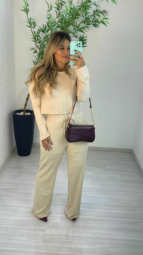 CONJUNTO MOLETINHO MANGA LONGA NUDE CLARO - comprar online