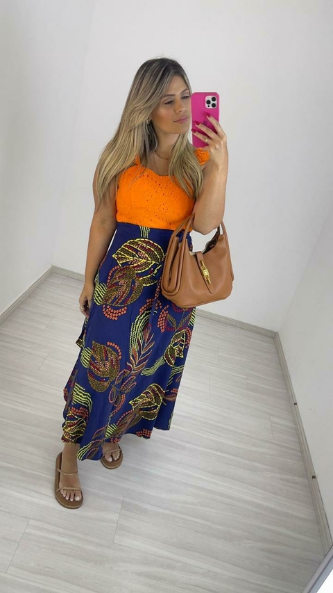 SAIA TRANSPASSADA ESTAMPADA