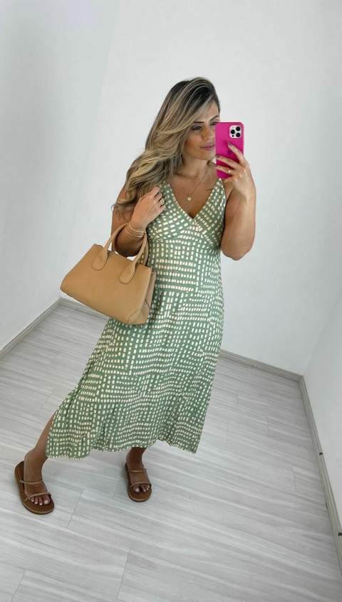 VESTIDO SAFIRA ESTAMPADO verde