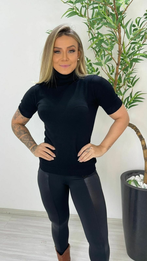 BLUSA GOLA MODAL PRETO