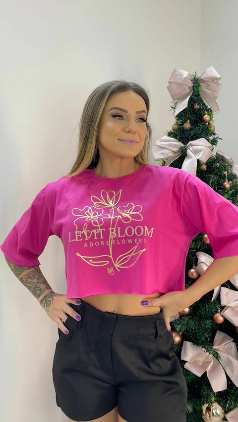 T SHIRT CROPPED FLOWER