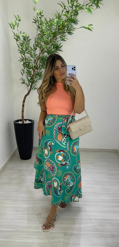 SAIA TRANSPASSADA ESTAMPA INDIANA