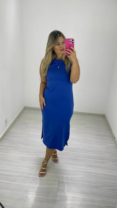 VESTIDO BASIC STYLE REGATA AZUL