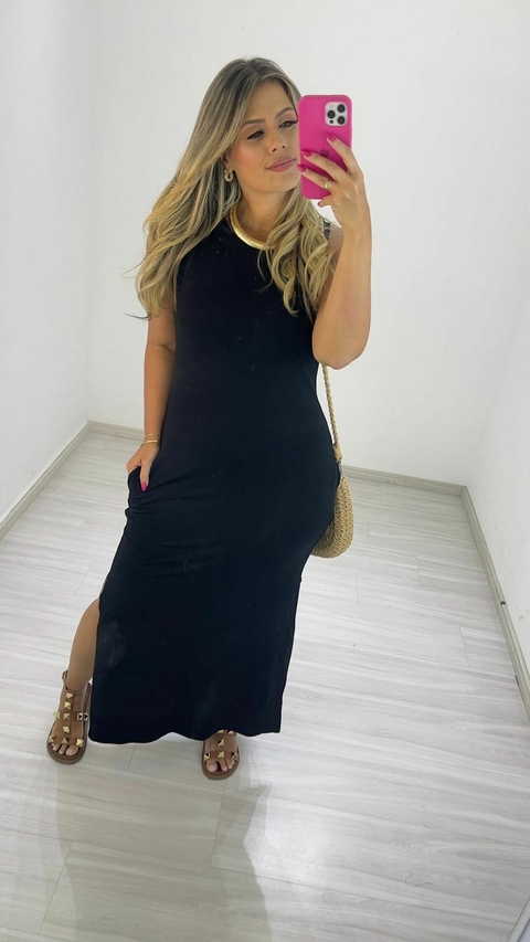 VESTIDO STYLE LISO PRETO
