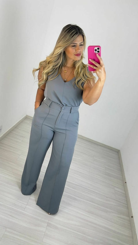 CONJUNTO ALFAIATARIA ZOE CINZA