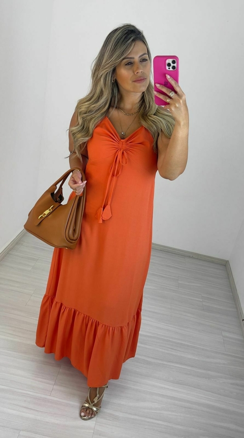 VESTIDO MARA ALÇA LARANJA