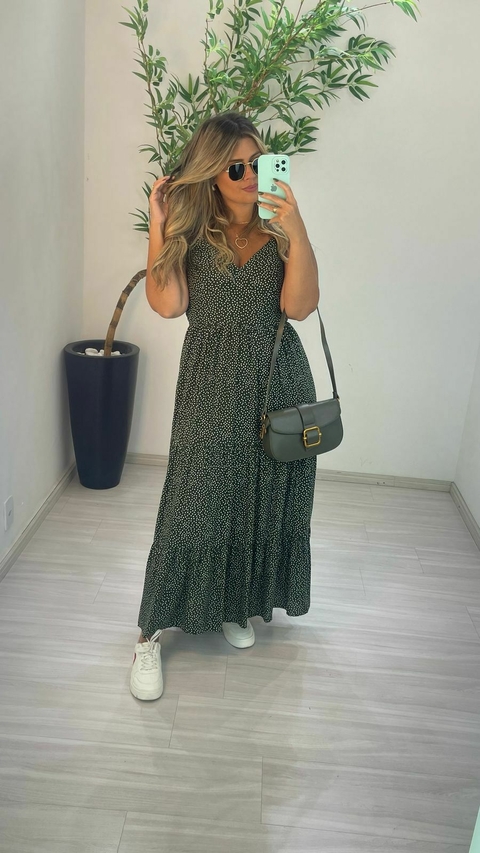 VESTIDO TALITA POÁ VERDE - comprar online