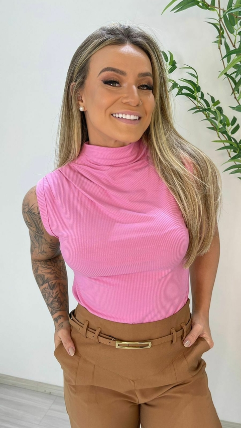 BLUSA CANELADA BARBARA ROSA
