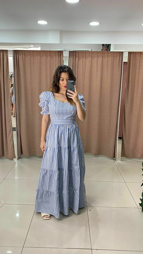 VESTIDO RAPHA BUFANTE LISTRAS