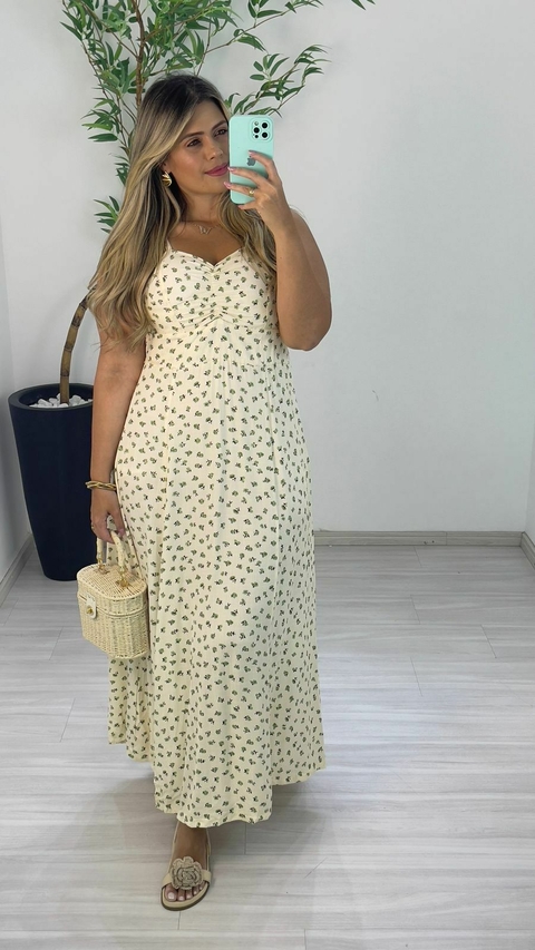 VESTIDO MARINA OFF C/ VERDE - comprar online