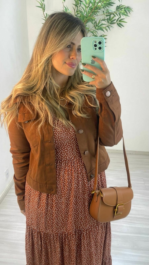 JAQUETA ALONGADA MARROM - comprar online