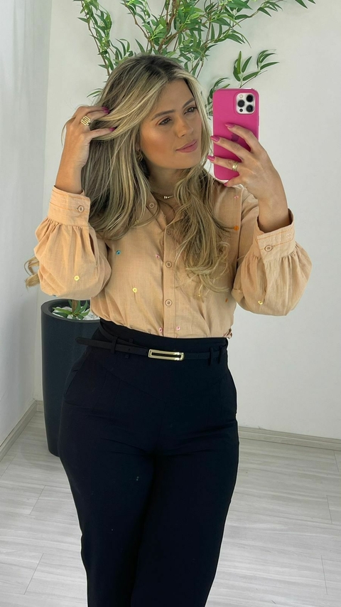 CAMISA BIANCA BORDADA