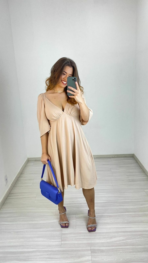 VESTIDO LUIZA CURTO NUDE