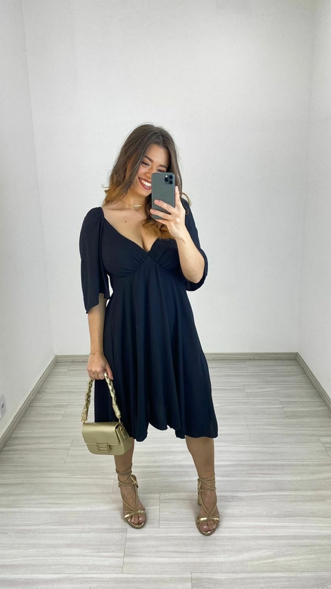 VESTIDO LUIZA CURTO PRETO