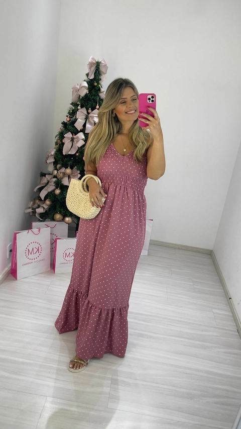 VESTIDO THEO ROSA QUEIMADO