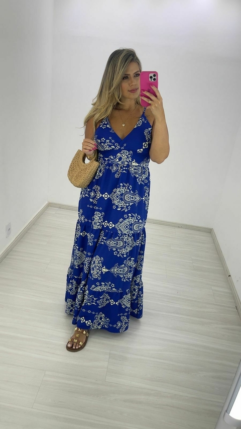 VESTIDO FERNANDA AZUL BIC COLEÇÃO BLACK