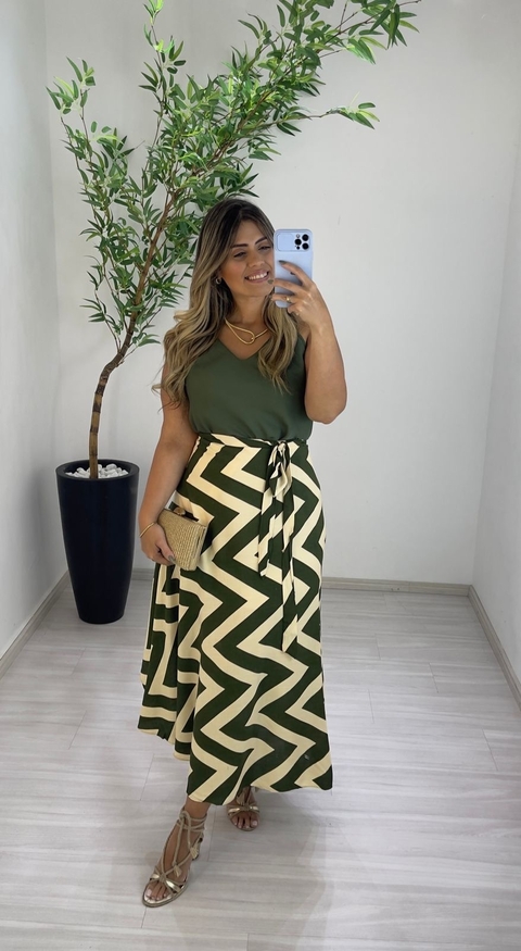 SAIA TRANSPASSADA GEOMÉTRICA VERDE