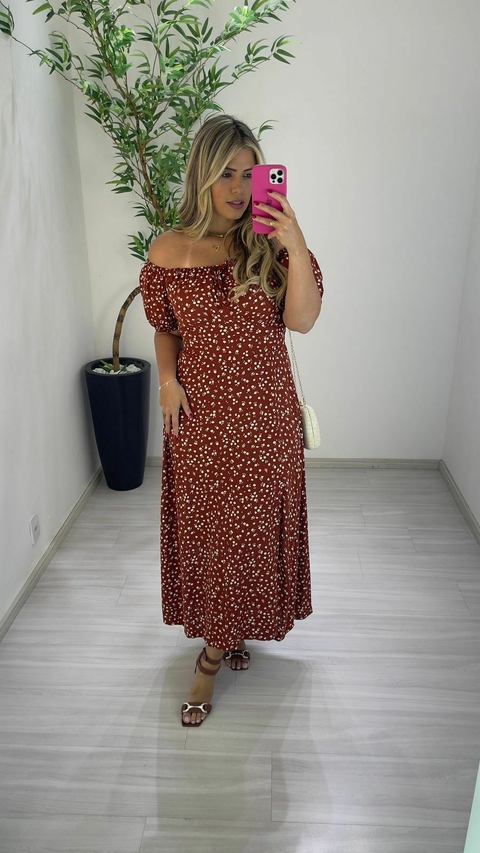 VESTIDO TASSIA TERRA COTA