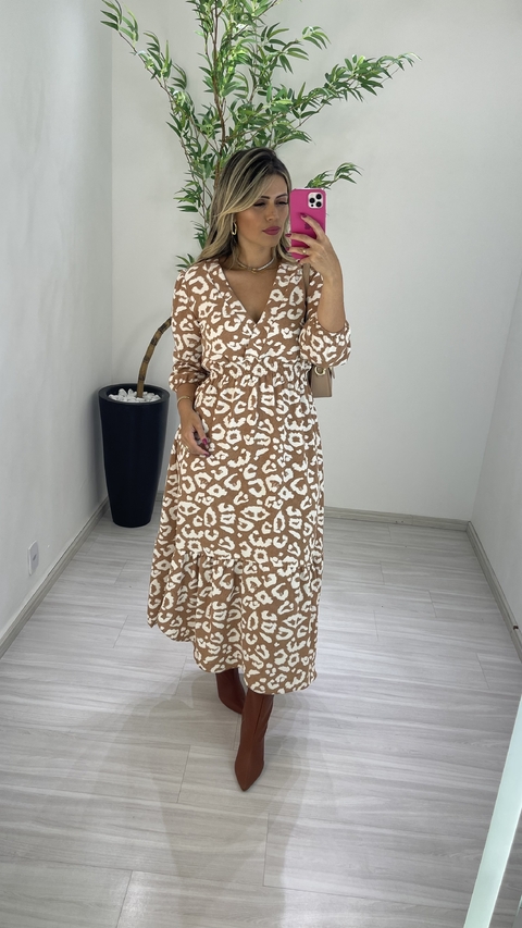 VESTIDO MILLA ONÇA NUDE