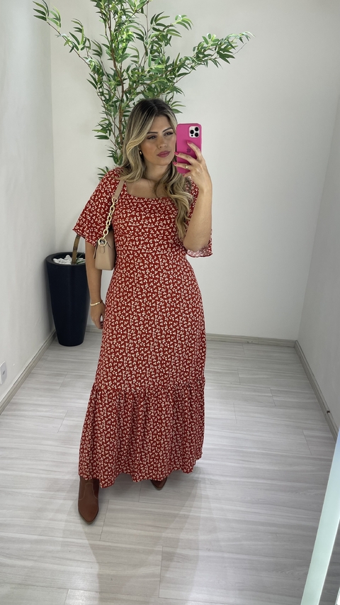 VESTIDO KELLY LIBERTY TERRA COTA