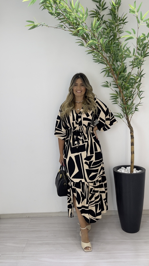VESTIDO MILA PRETO COM OFF
