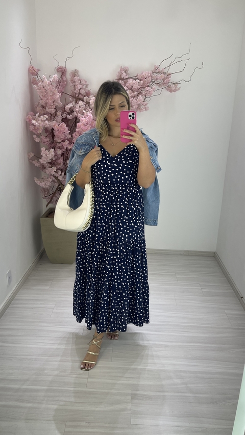 VESTIDO THALITA AZUL MARINHO