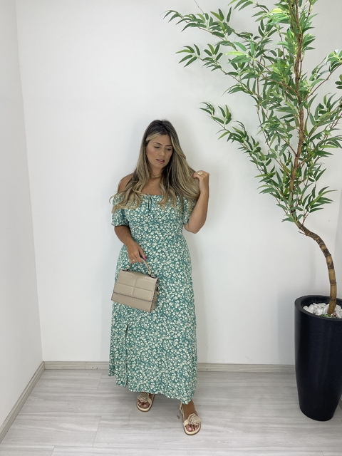 VESTIDO MILENA LIBERTY VERDE MENTA