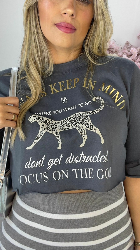 CROPPED LEOPARDO CINZA