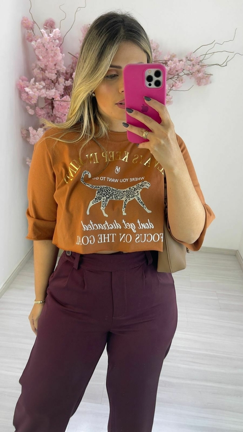 CROPPED LEOPARDO CARAMELO