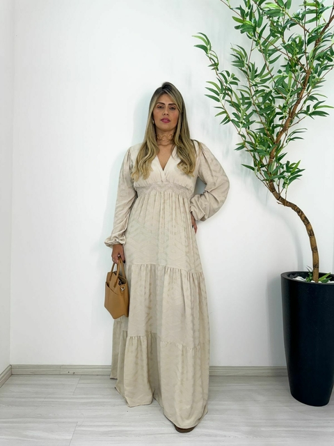 VESTIDO CECILIA LISO NUDE