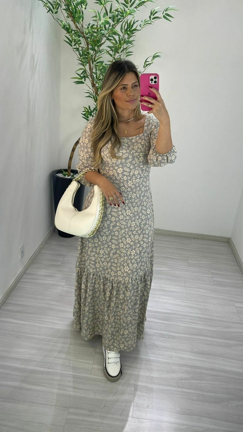 VESTIDO THAYNA CINZA