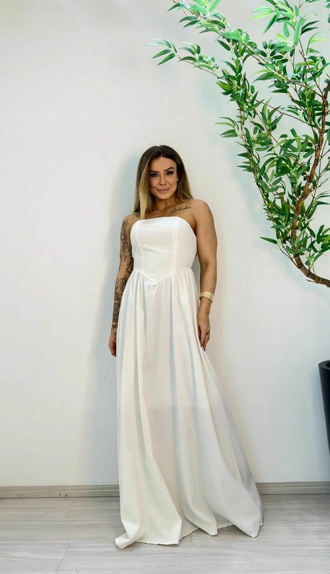 VESTIDO TOMARA QUE CAIA SUZI BRANCO