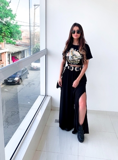 Calça Pantalona Paola Preto