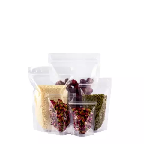 PACK X10 BOLSAS DOYPACK 10x15x3 CM - TRANSPARENTE - comprar online