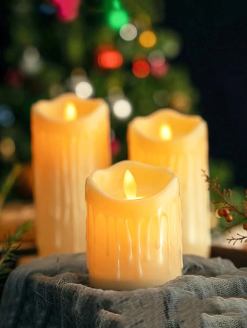 VELAS LED CÁLIDA 11 CM - EFECTO DERRETIDO