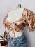 TOP FLORAL ACETINADO - P - comprar online