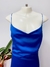 VESTIDO ACETINADO AZUL - PP na internet