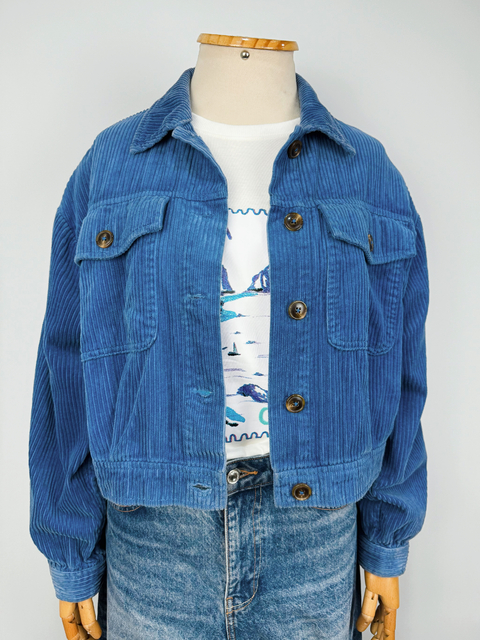 JAQUETA COTELÊ AZUL - P