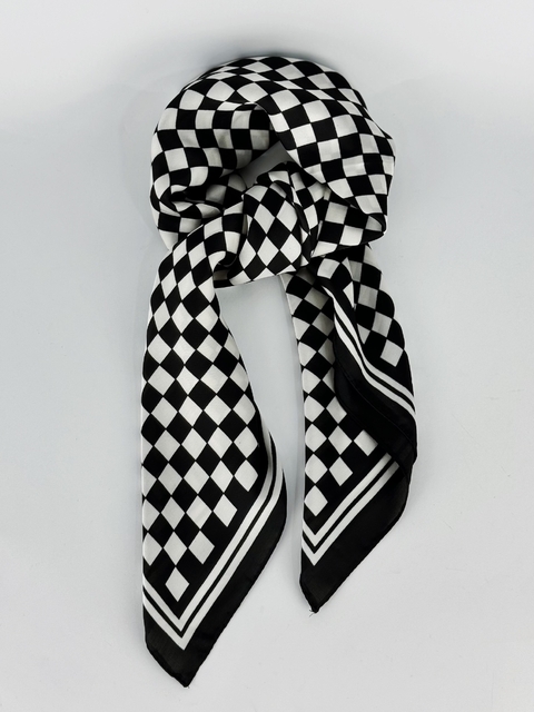 LENÇO QUADRICULADO P&B - comprar online