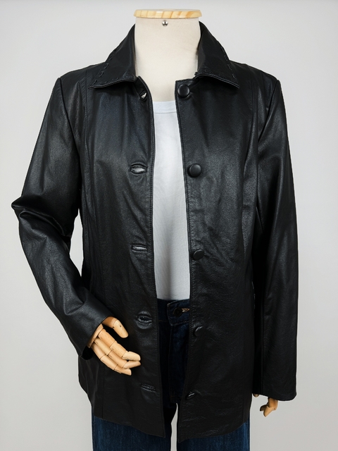JAQUETA COURO PRETO - M