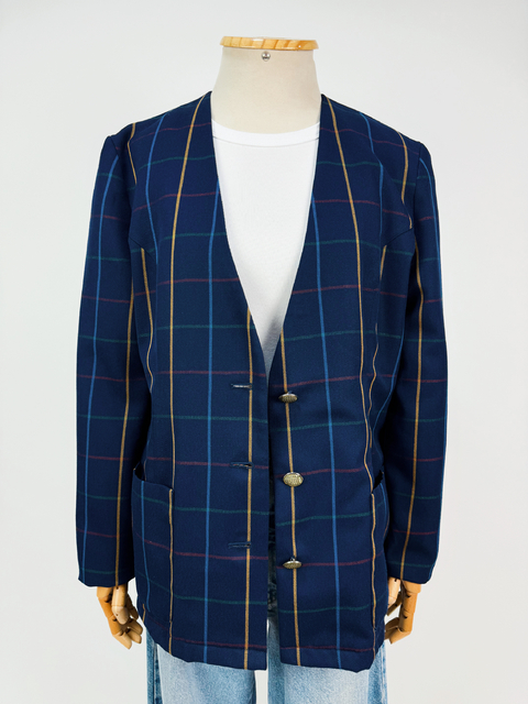 BLAZER XADREZ AZUL - G