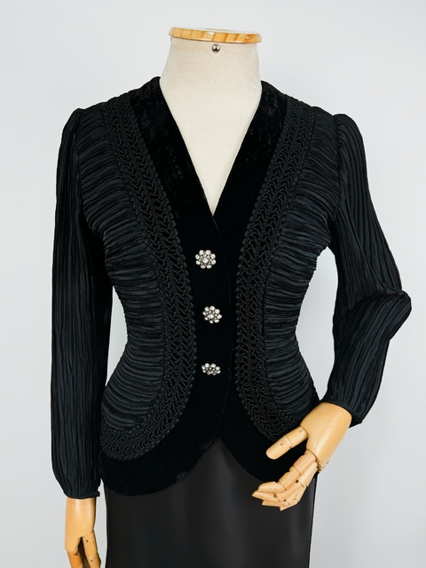 CASAQUETO VINTAGE PLISSADO - M