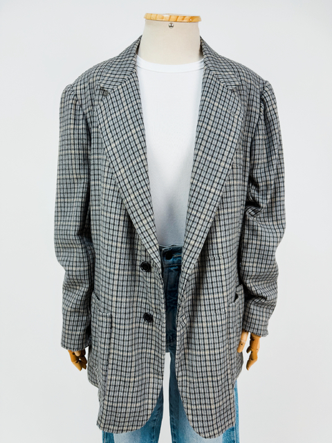 BLAZER XADREZ CINZA - M
