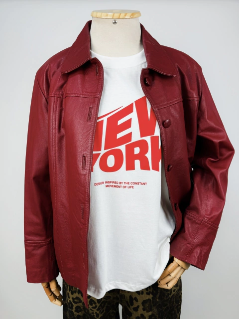 JAQUETA COURO VERMELHA - M